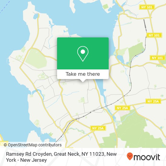 Mapa de Ramsey Rd Croyden, Great Neck, NY 11023
