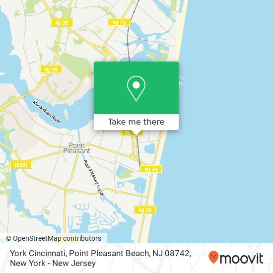 York Cincinnati, Point Pleasant Beach, NJ 08742 map
