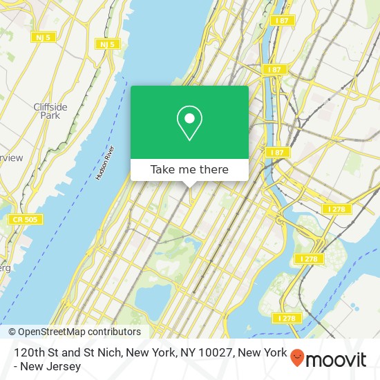 Mapa de 120th St and St Nich, New York, NY 10027