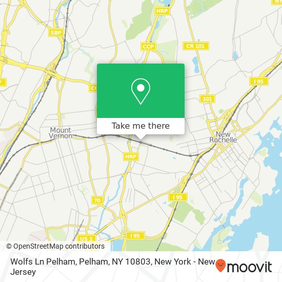 Mapa de Wolfs Ln Pelham, Pelham, NY 10803