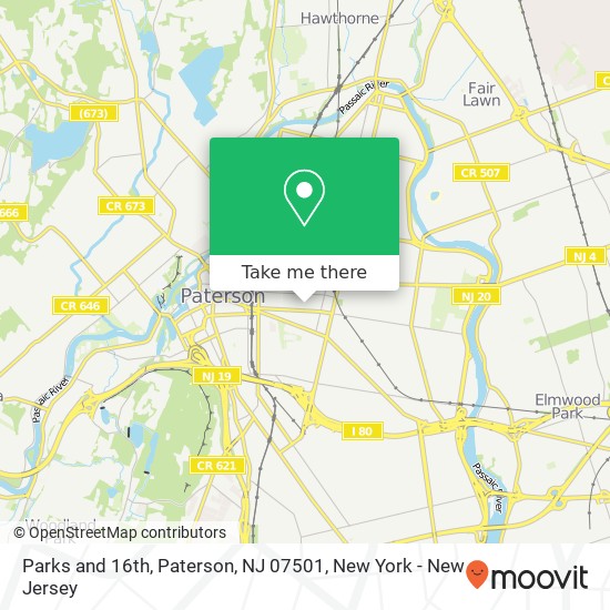 Mapa de Parks and 16th, Paterson, NJ 07501