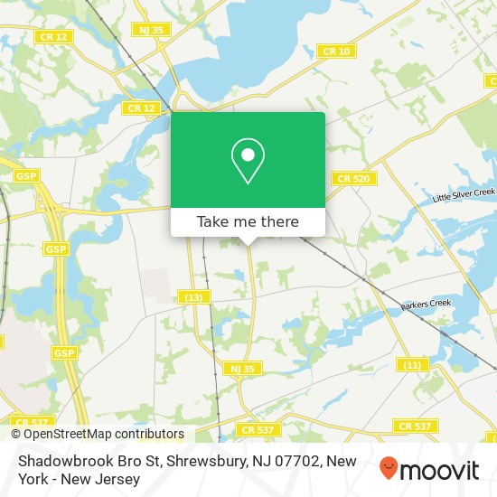 Shadowbrook Bro St, Shrewsbury, NJ 07702 map