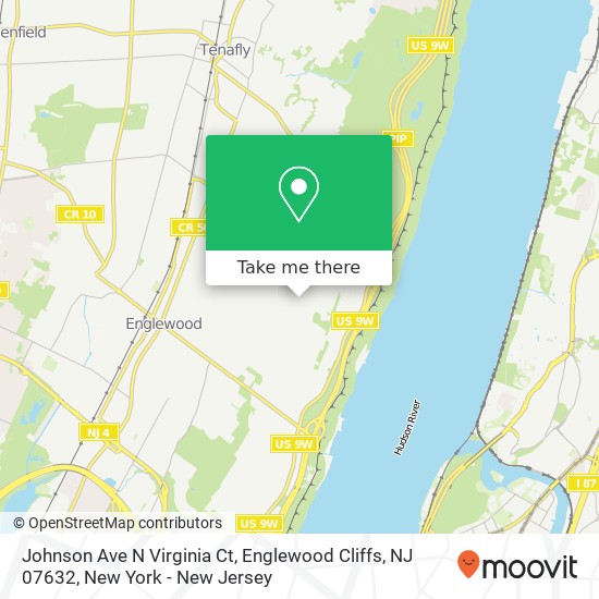 Mapa de Johnson Ave N Virginia Ct, Englewood Cliffs, NJ 07632