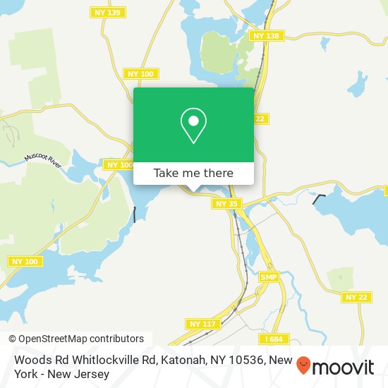 Woods Rd Whitlockville Rd, Katonah, NY 10536 map