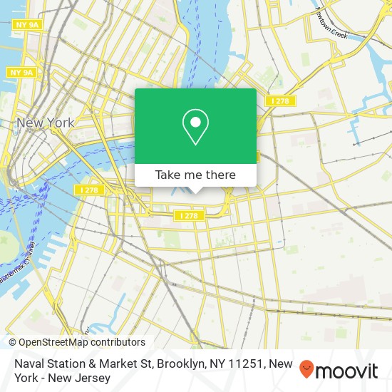 Mapa de Naval Station & Market St, Brooklyn, NY 11251