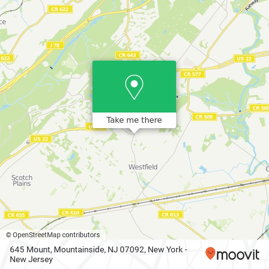 Mapa de 645 Mount, Mountainside, NJ 07092