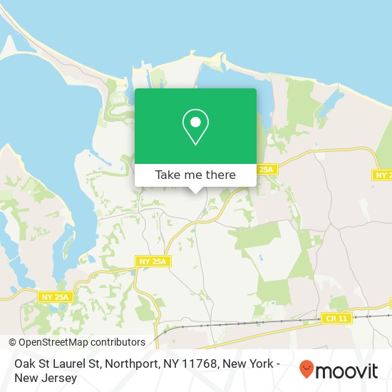 Mapa de Oak St Laurel St, Northport, NY 11768