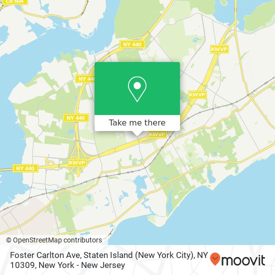 Mapa de Foster Carlton Ave, Staten Island (New York City), NY 10309