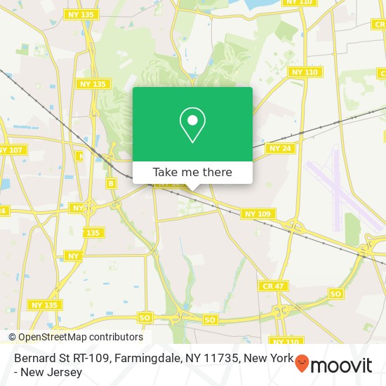 Bernard St RT-109, Farmingdale, NY 11735 map