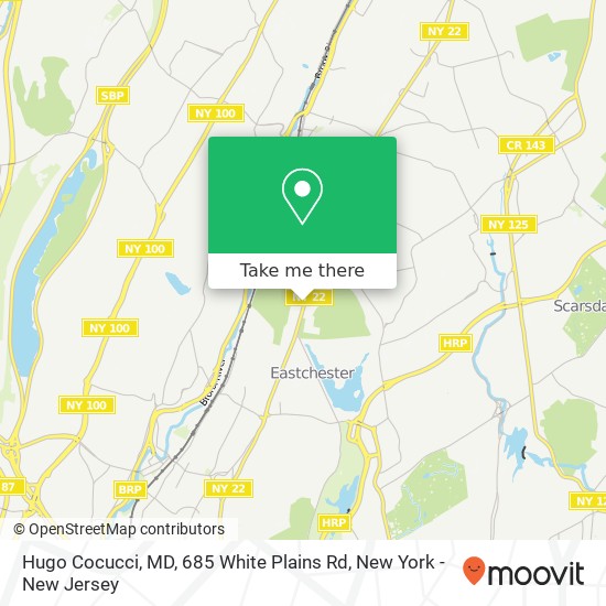 Mapa de Hugo Cocucci, MD, 685 White Plains Rd