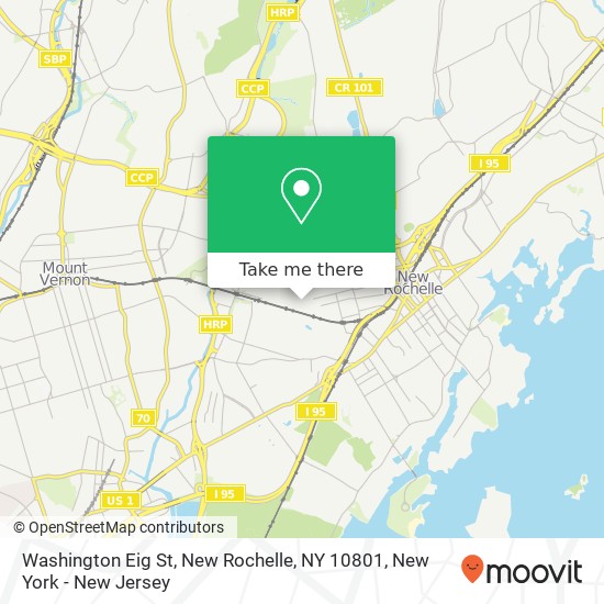 Mapa de Washington Eig St, New Rochelle, NY 10801