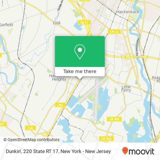 Mapa de Dunkin', 220 State RT 17