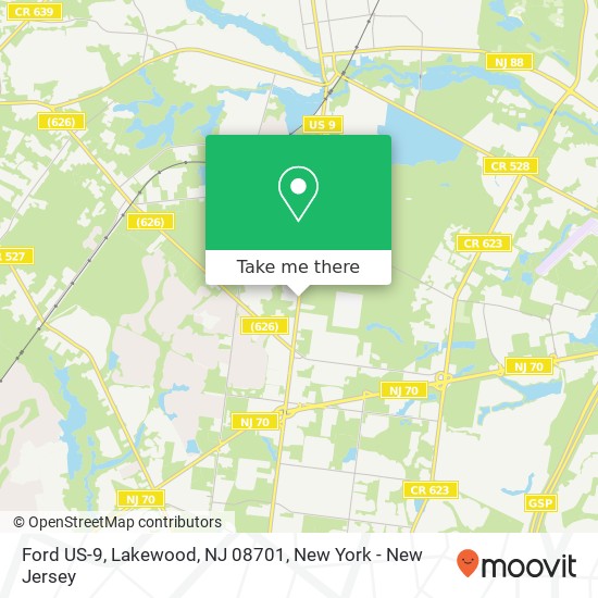 Mapa de Ford US-9, Lakewood, NJ 08701