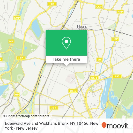 Edenwald Ave and Wickham, Bronx, NY 10466 map