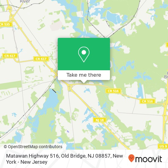 Mapa de Matawan Highway 516, Old Bridge, NJ 08857