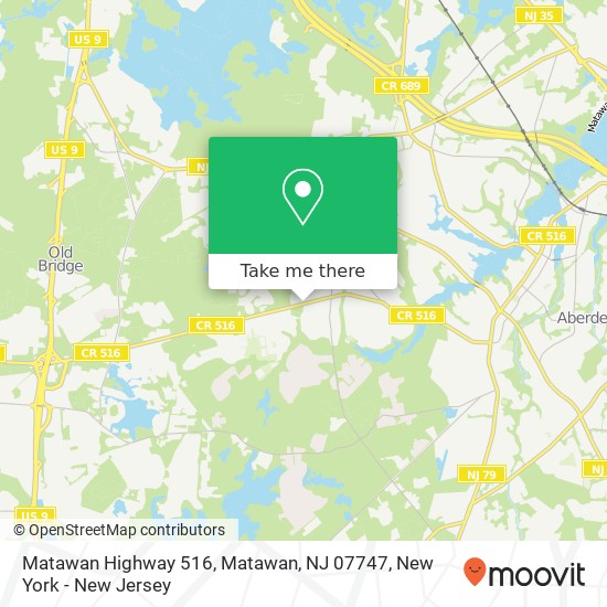 Mapa de Matawan Highway 516, Matawan, NJ 07747