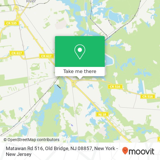 Mapa de Matawan Rd 516, Old Bridge, NJ 08857