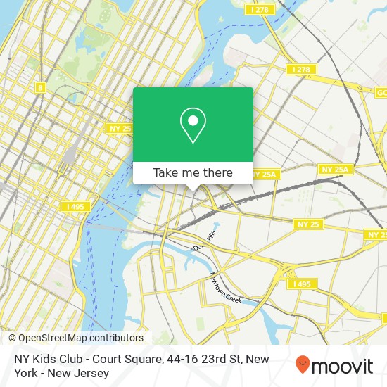 Mapa de NY Kids Club - Court Square, 44-16 23rd St