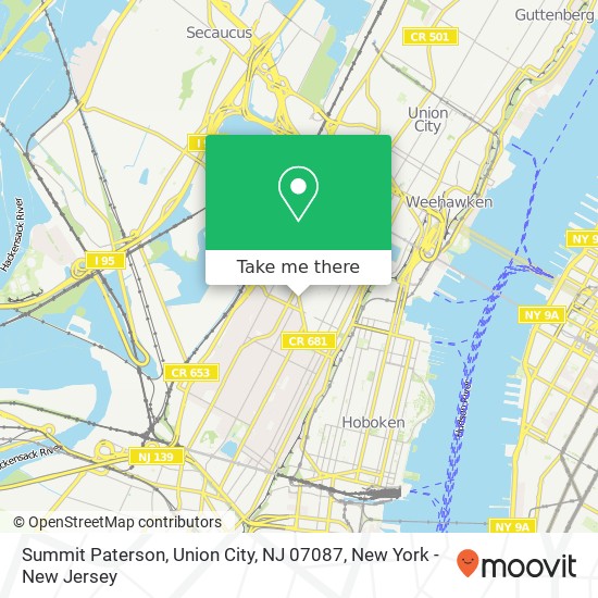 Mapa de Summit Paterson, Union City, NJ 07087