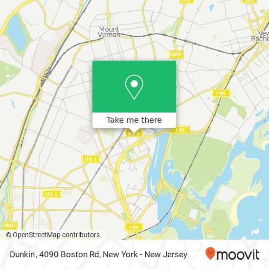 Mapa de Dunkin', 4090 Boston Rd