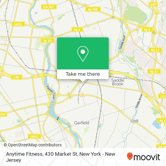 Mapa de Anytime Fitness, 430 Market St