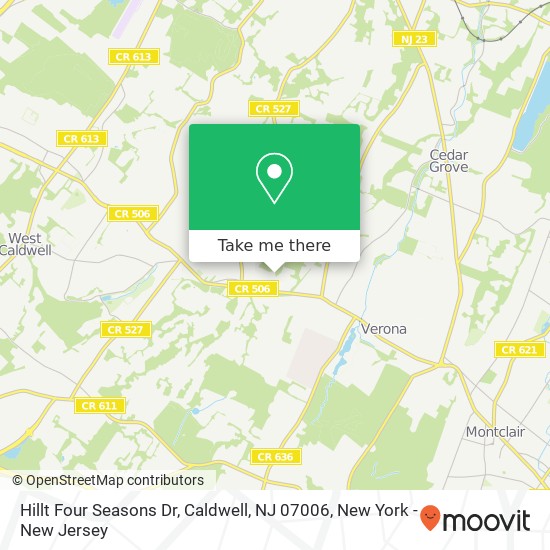Mapa de Hillt Four Seasons Dr, Caldwell, NJ 07006