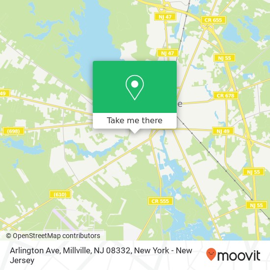 Mapa de Arlington Ave, Millville, NJ 08332