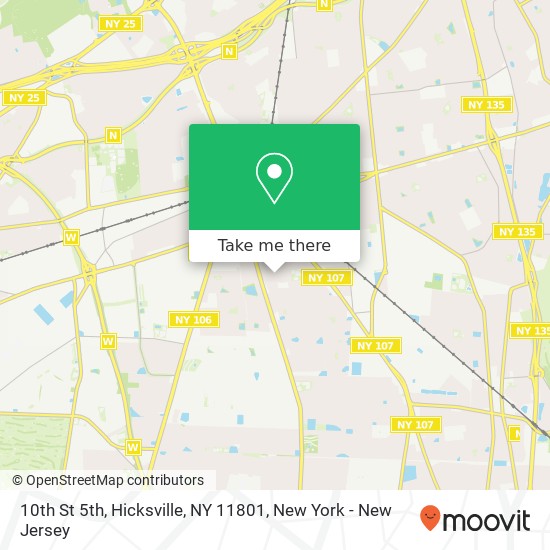 10th St 5th, Hicksville, NY 11801 map