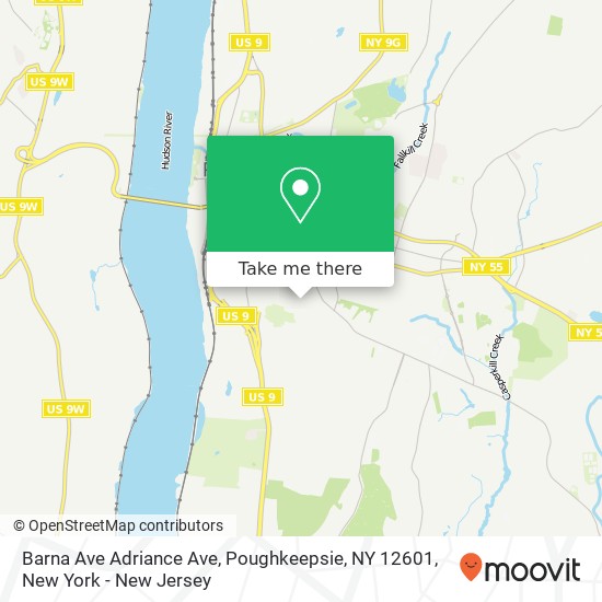 Barna Ave Adriance Ave, Poughkeepsie, NY 12601 map