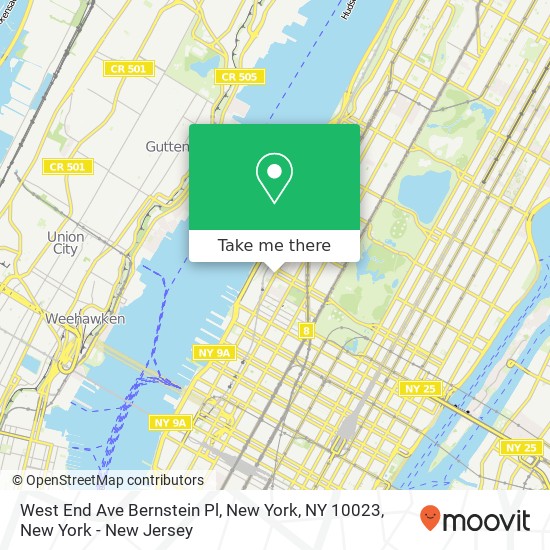 West End Ave Bernstein Pl, New York, NY 10023 map