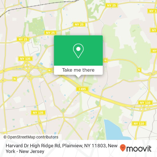 Harvard Dr High Ridge Rd, Plainview, NY 11803 map