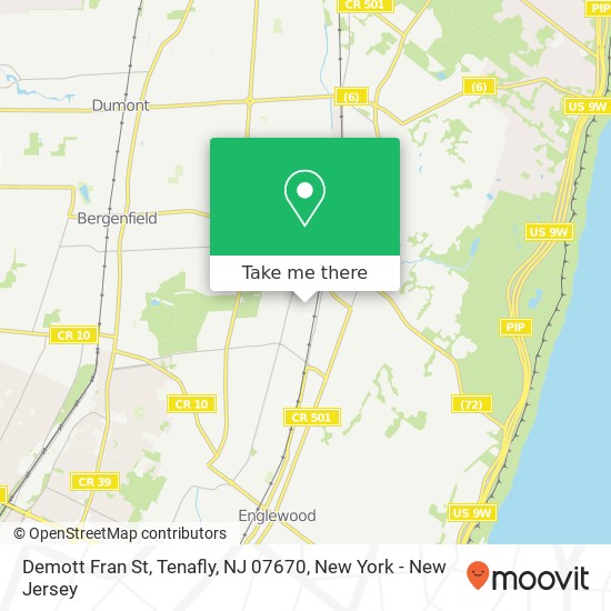 Demott Fran St, Tenafly, NJ 07670 map