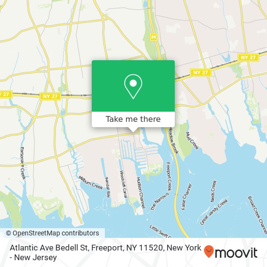 Atlantic Ave Bedell St, Freeport, NY 11520 map