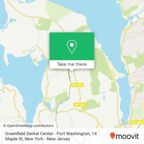 Mapa de Greenfield Dental Center - Port Washington, 14 Maple St