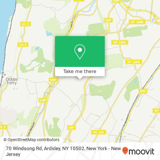 Mapa de 70 Windsong Rd, Ardsley, NY 10502