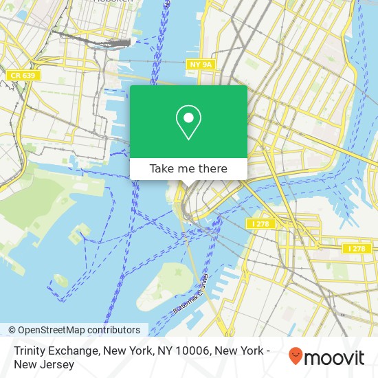 Mapa de Trinity Exchange, New York, NY 10006