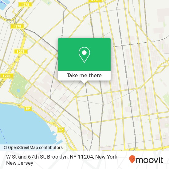 Mapa de W St and 67th St, Brooklyn, NY 11204