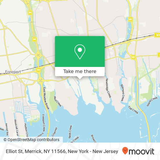 Mapa de Elliot St, Merrick, NY 11566