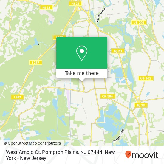 Mapa de West Arnold Ct, Pompton Plains, NJ 07444