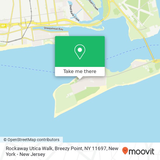 Mapa de Rockaway Utica Walk, Breezy Point, NY 11697