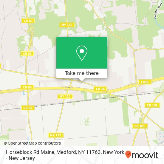 Mapa de Horseblock Rd Maine, Medford, NY 11763