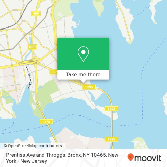 Mapa de Prentiss Ave and Throggs, Bronx, NY 10465
