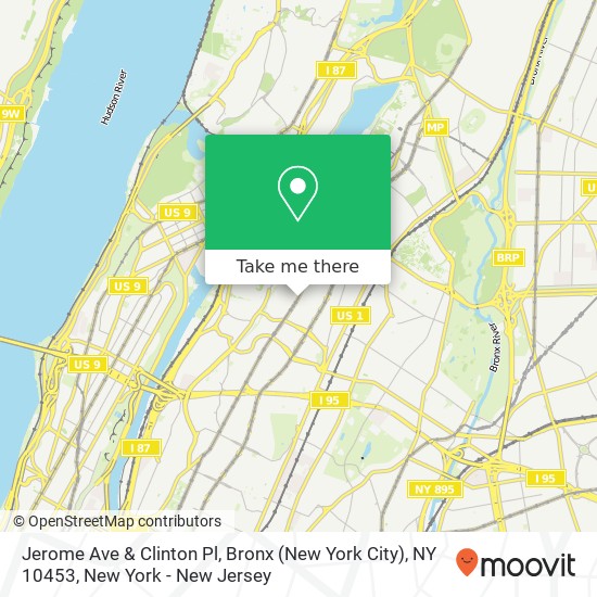 Jerome Ave & Clinton Pl, Bronx (New York City), NY 10453 map