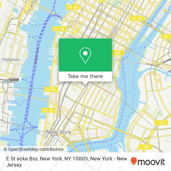 E St ecke Bro, New York, NY 10003 map