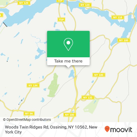 Mapa de Woods Twin Ridges Rd, Ossining, NY 10562