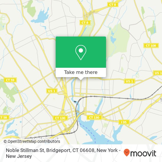 Mapa de Noble Stillman St, Bridgeport, CT 06608