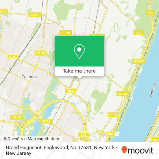 Mapa de Grand Huguenot, Englewood, NJ 07631