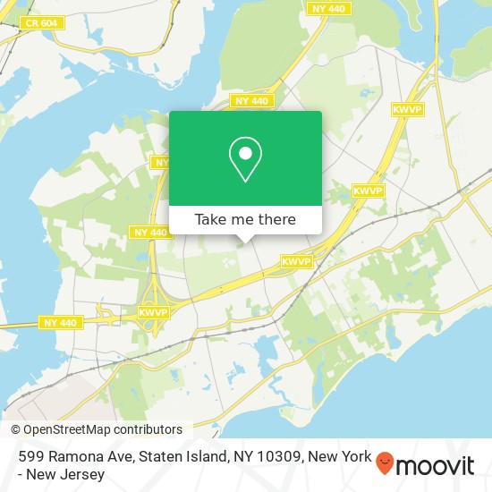 Mapa de 599 Ramona Ave, Staten Island, NY 10309