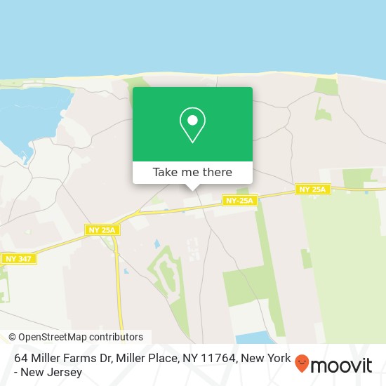 Mapa de 64 Miller Farms Dr, Miller Place, NY 11764