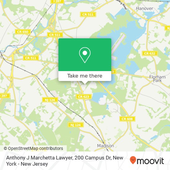 Mapa de Anthony J Marchetta Lawyer, 200 Campus Dr